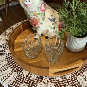 Vintage Princess House Heritage Crystal Utensil Holders